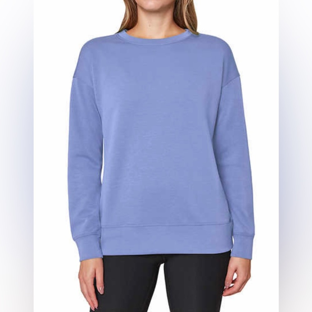 Mondetta Ladies' Scuba Long Sleeve Purple Crewneck